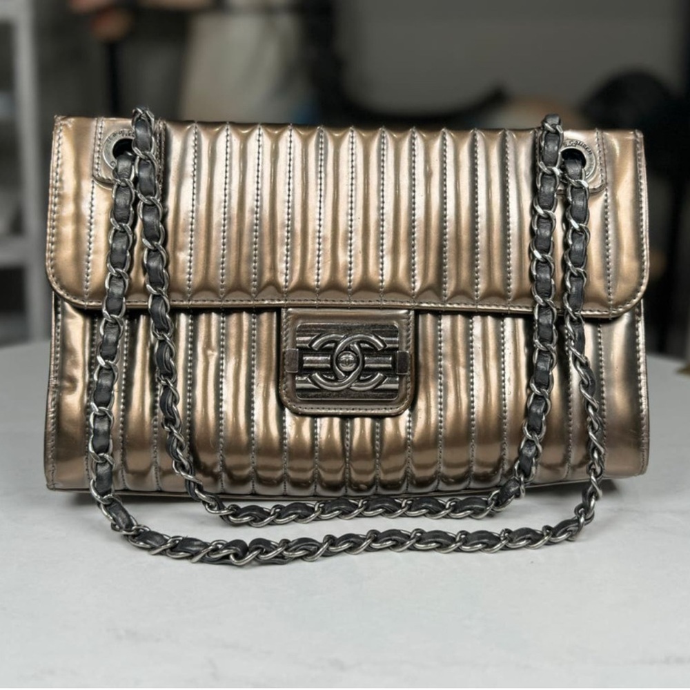 RARE CHANEL MAHARAJA VERTICAL QUILTED FLAP BAG